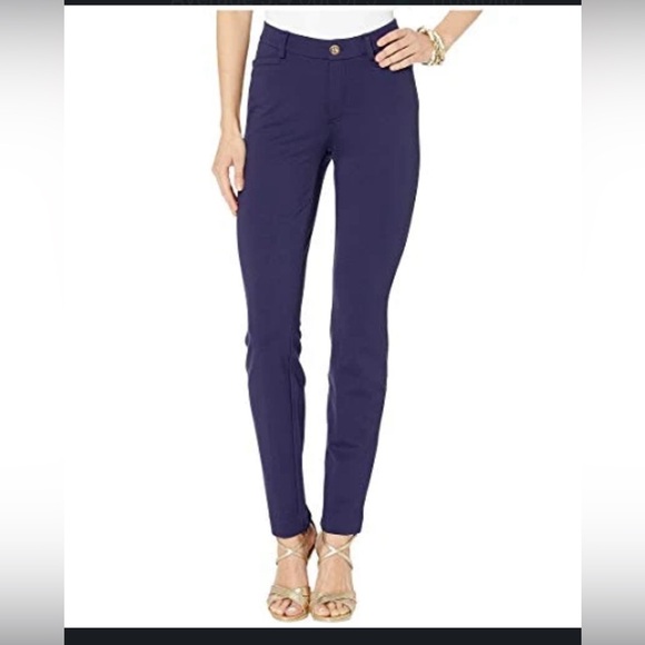 NWT Lilly Pulitzer Kelly High Rise Skinny Pant True Navy Size 8 #005166 - Picture 1 of 6